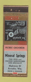 Matchbook Cover - Mineral Springs Arcadia WI