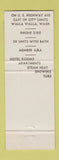 Matchbook Cover - Walla Walla Lodge WA