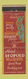 Matchbook Cover - Hotel Leopold Bellingham WA