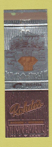 Matchbook Cover - Rohde's Madison WI restaurant