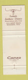 Matchbook Cover - Rohde's Madison WI restaurant