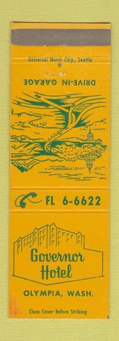 Matchbook Cover - Governor Hotel Olympia WA