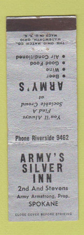 Matchbook Cover - Army's Silver Inn Spokane WA