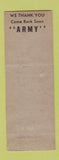 Matchbook Cover - Army's Silver Inn Spokane WA