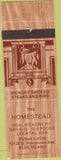 Matchbook Cover - Homestead Blue Island