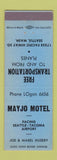Matchbook Cover - Mayjo Motel Seattle WA airport