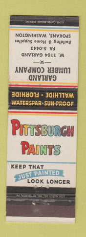 Matchbook Cover - Pittsburgh Paints Garland Lumber Spokane WA