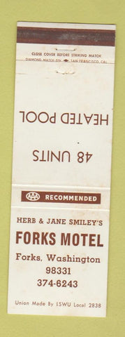 Matchbook Cover - Forks Motel Forks WA STAINED