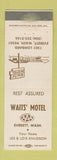 Matchbook Cover - Waits' Motel Everett WA WEAR
