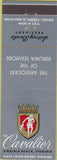 Matchbook Cover - The Cavalier Virginia Beach VA blue
