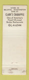 Matchbook Cover - The Red Carpet Restaurant Seattle WA Clarks
