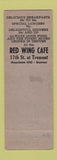 Matchbook Cover - Red Wing Cafe Denver Colorado