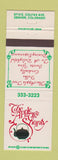 Matchbook Cover - Apple Tree Shanty Denver Colorado Colfax