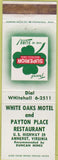 Matchbook Cover - White Oaks Motel Payton Place Amherst VA