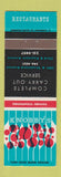 Matchbook Cover - Knobby's Restaurant Indianapolis IN
