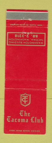 Matchbook Cover - The Tacoma Club WA