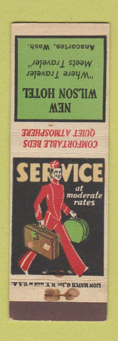Matchbook Cover - New Wilson Hotel Anacortes WA bellhop WEAR
