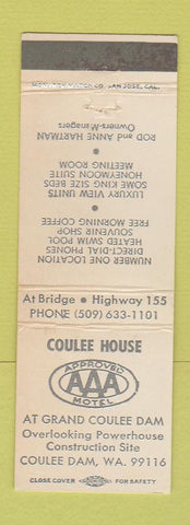 Matchbook Cover - Coulee House Coulee Dam WA WEAR