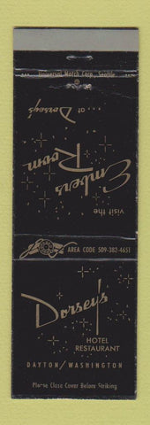 Matchbook Cover - Dorsey's Hotel Restaurant Dayton WA