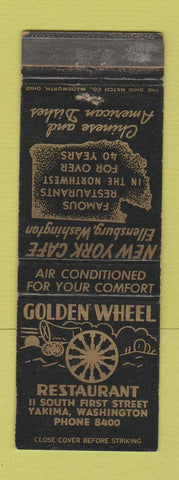 Matchbook Cover - Golden Wheel Restaurant Yakima WA WEAR