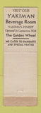 Matchbook Cover - Golden Wheel Restaurant Yakima WA WEAR