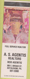 Matchbook Cover - AS Agentis Realtors Bethlehem PA
