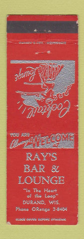Matchbook Cover - Ray's Bar and Lounge Durand WI