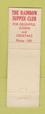 Matchbook Cover - Rainbow Motel New London WI