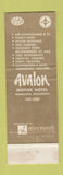 Matchbook Cover - Avalon Motor Hotel Waukesha WI Golden Knight