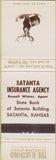 Matchbook Cover - Satanta Insurance Agency Satanta KS