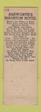 Matchbook Cover - Mauston Hotel WI