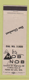 Matchbook Cover - The Hob Nob Fond Du Lac WI