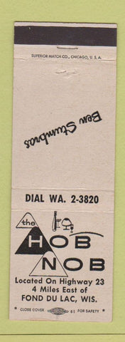 Matchbook Cover - The Hob Nob Fond Du Lac WI