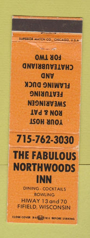 Matchbook Cover - Fabulous Northwoods Inn Fifield WI