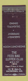 Matchbook Cover - Feed Bag Supper Club Watertown WI WEAR