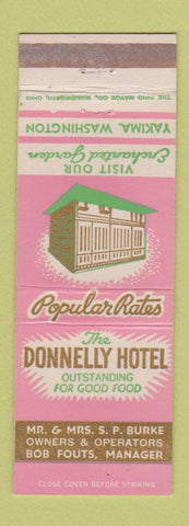 Matchbook Cover - Donnelly Hotel Yakima WA