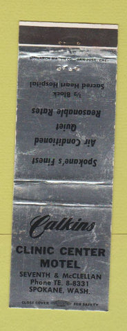Matchbook Cover - Calkins Clinic Center Motel Spokane WA WEAR