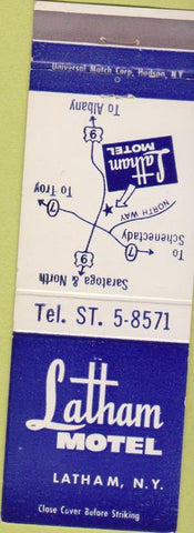 Matchbook Cover - Latham Motel Latham NY