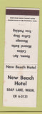 Matchbook Cover - New Beach Hotel Soap Lake WA WEAR