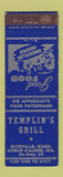 Matchbook Cover - Templin's Grill Coeur D'Alene ID WEAR