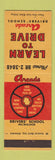 Matchbook Cover - Arcade Drivers School Milwaukee Racine Cudahy Mequon WI