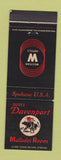 Matchbook Cover - Hotel Davenport Spokane WA Matador Room