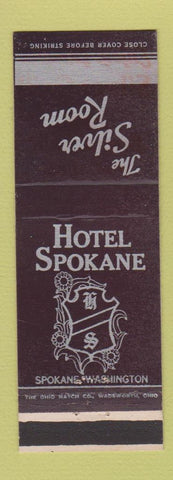 Matchbook Cover - Silver Room Hotel Spokane WA WEAR