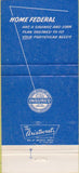 Matchbook Cover - Home Federal Savings Loan Hamilton OH 30 Strike