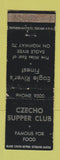 Matchbook Cover - Czecho Supper Club Eagle River WI WEAR