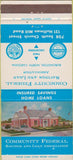 Matchbook Cover - Community Federal Savings Loan Burlington NC 30 Strike