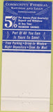 Matchbook Cover - Community Federal Savings Loan Burlington NC 30 Strike