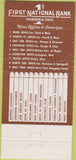 Matchbook Cover - First National Bank Mansfield OH 30 Strike
