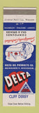Matchbook Cover - Delta Oil Products Milwaukee WI Cliff Derby