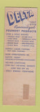 Matchbook Cover - Delta Oil Products Milwaukee WI Cliff Derby
